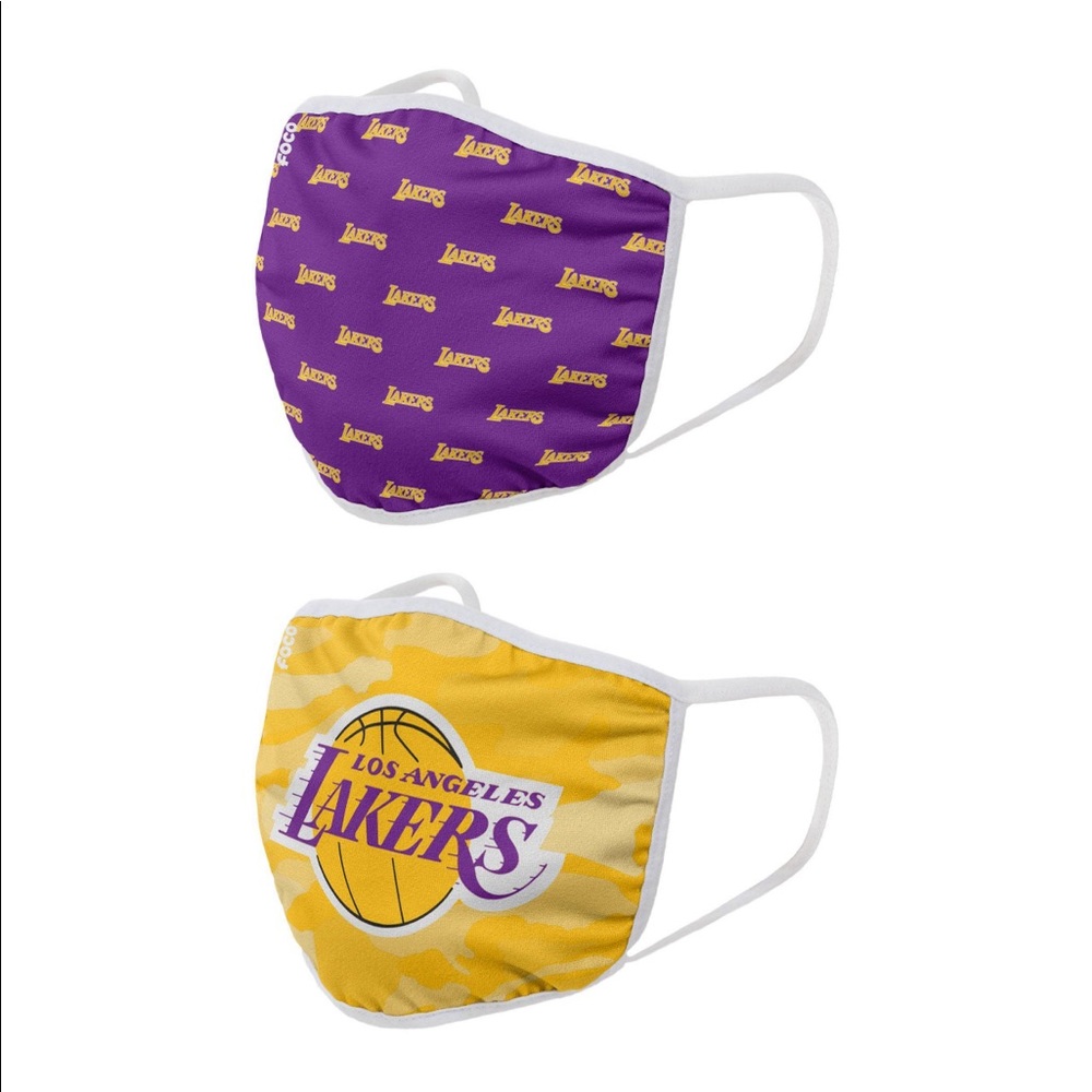 NBA Lakers Adult face masks, set of 2
